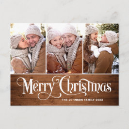 Cartão Postal Feriado de saudação de 3 FOTOS para o Natal Russo