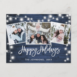 Cartão Postal Feriado de saudação de 3 FOTOS, Russo do Natal mod