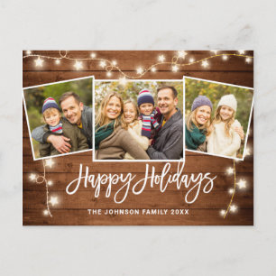 Cartão Postal Feriado de saudação de 3 FOTOS, Russo do Natal mod