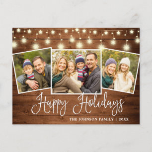 Cartão Postal Feriado de saudação de 3 FOTOS, Russo do Natal mod