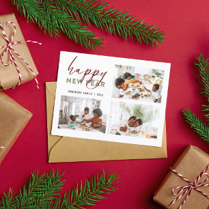 Cartão Postal Feriado em Fotografia do Feliz ano novo Chic