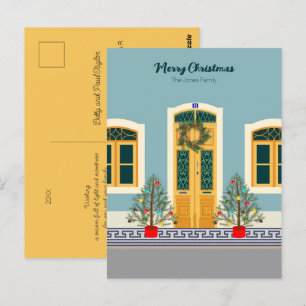 Cartão Postal Feriado Natal Cartaz Festivo Português