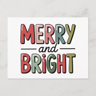 Cartão Postal Feriado Natal Da Família feliz E Brilhante