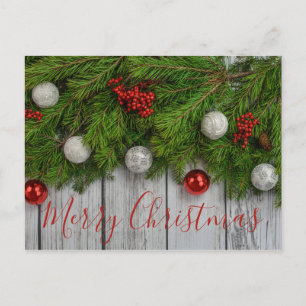 Cartão Postal Feriado Rustic Felry de Cartão-Postal de Natal