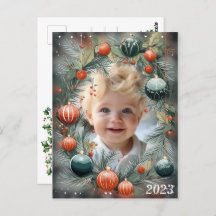 Feriado Verde Personalizado da FOTO de Natal