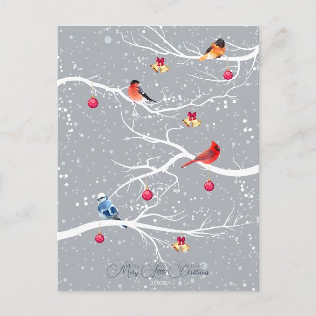 Cartão Postal Feriados de Natal na Wonderland de inverno (Frente)