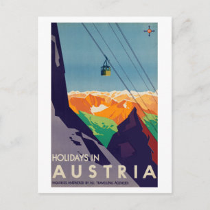 Cartão Postal Feriados de Vintage na Áustria