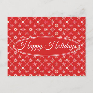 Cartão Postal Feriados do Elegante Vermelho Natal