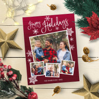 Feriados Felizes Fenda de Neve Floco Russo 4 Fotos