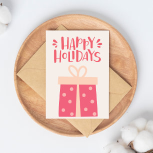 Cartão Postal Feriados Felizes - Feriados Bons Retros de Natal P