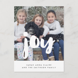 Cartão Postal Férias da família Joy Christmas