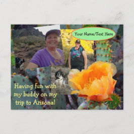 Cartão Postal Férias De Arizona De Flor De Pear De Laranja