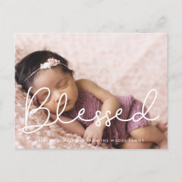 Cartão Postal Férias de fotos abençoadas com o script Cute
