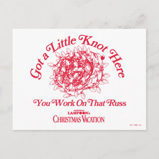 Cartão Postal Férias de Natal | Dê um pequeno nó aqui