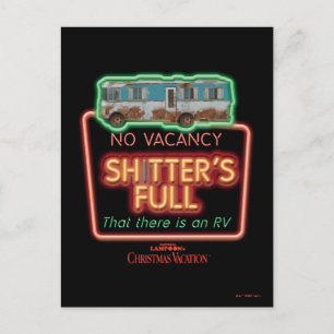 Cartão Postal Férias de Natal   Sh*tter - Sinal de Neon de Chei