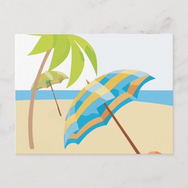 Cartão Postal Férias de Praia (Frente)