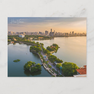 Cartão Postal férias do vietnam retro na cidade de viagens vinta