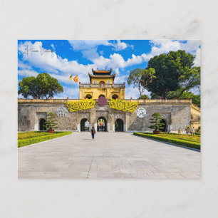 Cartão Postal férias do vietnam retro na cidade de viagens vinta