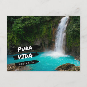 Cartão Postal Férias em cascata na Costa Rica Rio Celeste
