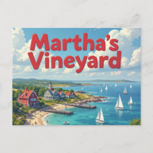 Cartão Postal férias em marthas vineyard
