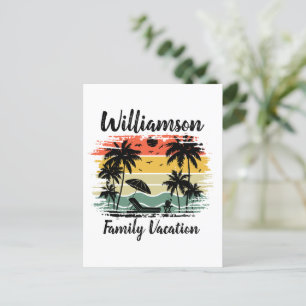 Cartão Postal Férias familiares personalizadas