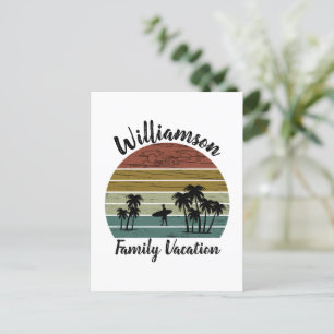 Cartão Postal Férias familiares personalizadas