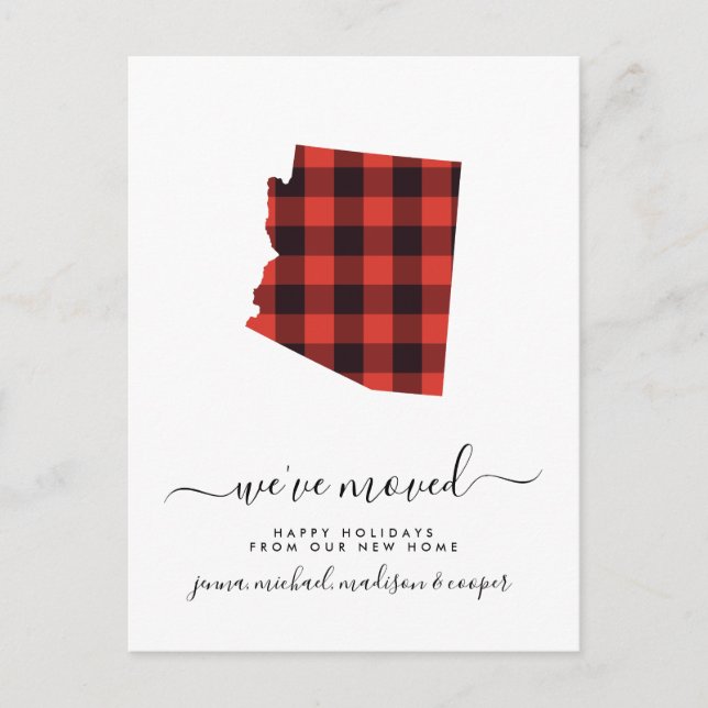 Cartão Postal Férias Felizes | Mudámos | Arizona (Frente)