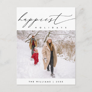 Cartão Postal Férias mais felizes, Feliz Natal Foto da Família