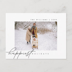 Cartão Postal Férias mais felizes, Feliz Natal, Foto da Família