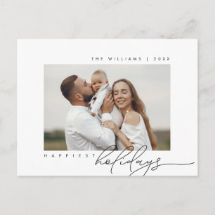 Cartão Postal Férias mais felizes, Feliz Natal, Foto da Família