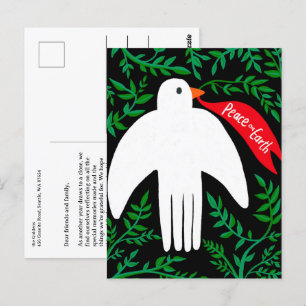 Cartão Postal Férias PERSONALIZADAS do Natal da Paz na Terra