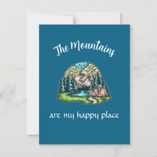 Cartão Postal Férias Personalizadas nas Montanhas Serenas