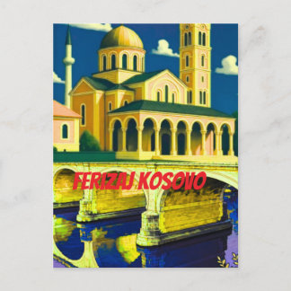 Cartão Postal Ferizaj Kosovo impressão Cartaz de Viagem Ferizaj 