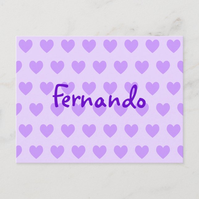 Cartão Postal Fernando de roxo (Frente)