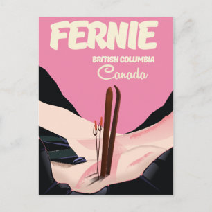 Cartão Postal Fernie British Columbia Ski poster