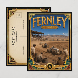 Cartão Postal Fernley Nevada Vintage Art Deco Idade Dourada