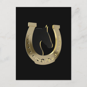 Cartão Postal ferradura ouro