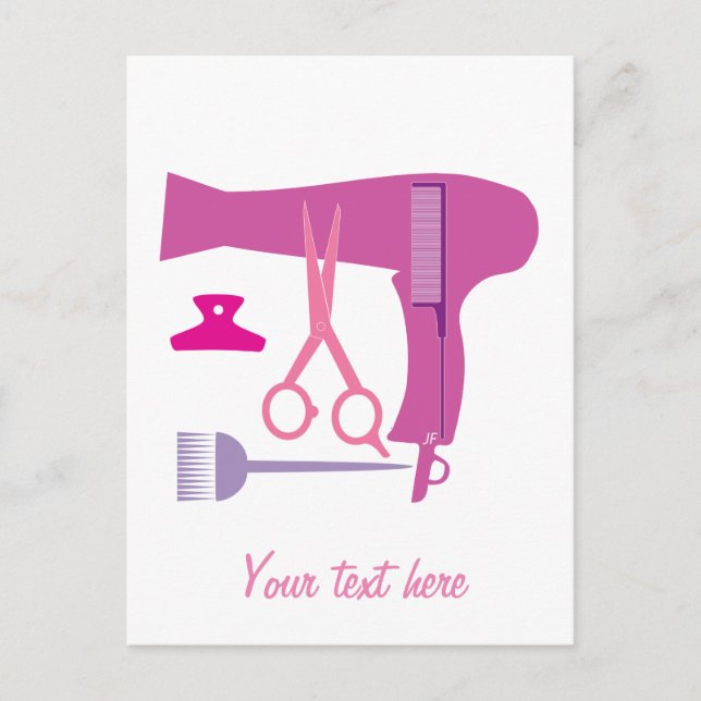 Cartão Postal Ferramentas de hairstyle (Frente)