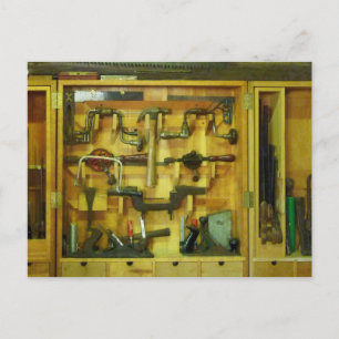 Cartão Postal Ferramentas de madeira