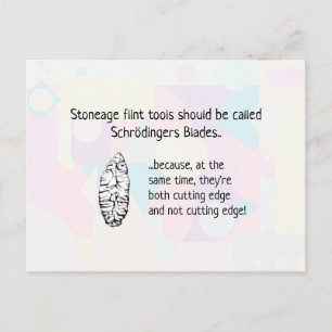 Cartão Postal Ferramentas Flint Stoneage - blades Schrodingers