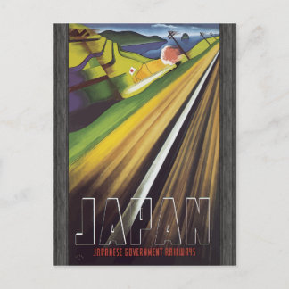 Cartão Postal Ferrovias Governos Japonesas, Vintage