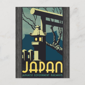 Cartão Postal Ferrovias Governos Japonesas, Vintage