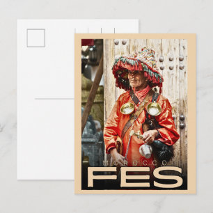 Cartão Postal FES cidade antiga vintage medina Marrocos viagem