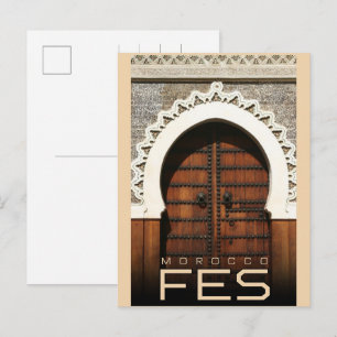 Cartão Postal FES cidade antiga vintage medina Marrocos viagem