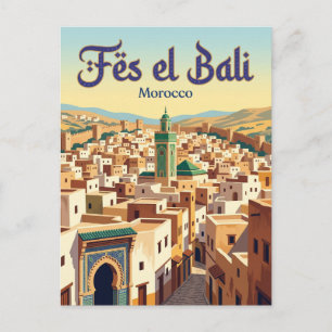 Cartão Postal Fes el Bali Medina Marrocos