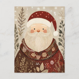 Cartão Postal Feset Santa Clause Saudação de Natal
