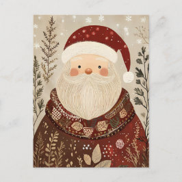 Cartão Postal Feset Santa Clause Saudação de Natal