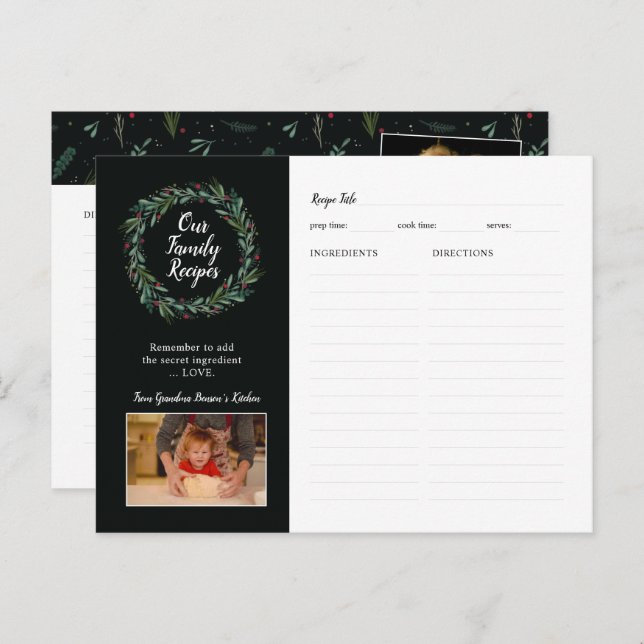 Cartão Postal Fesfesnatal Wreath Deixa Berries (Frente/Verso)