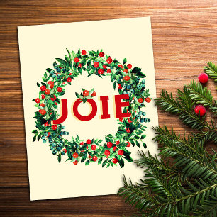 Cartão Postal FesNatal Berry Wreath Joy