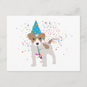 Cartão Postal Festa Canina - Animais Cachorrinho se Divertindo